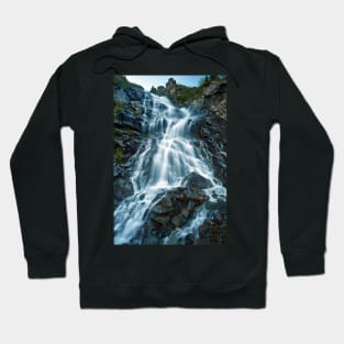 Waterfall in the mountains Hoodie